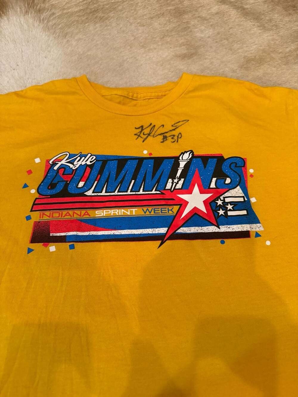Autographed Kyle Cummins Indiana Sprint Week Racing T-Shirt